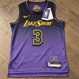 Nike Purple and Yellow Lake Show Jersey